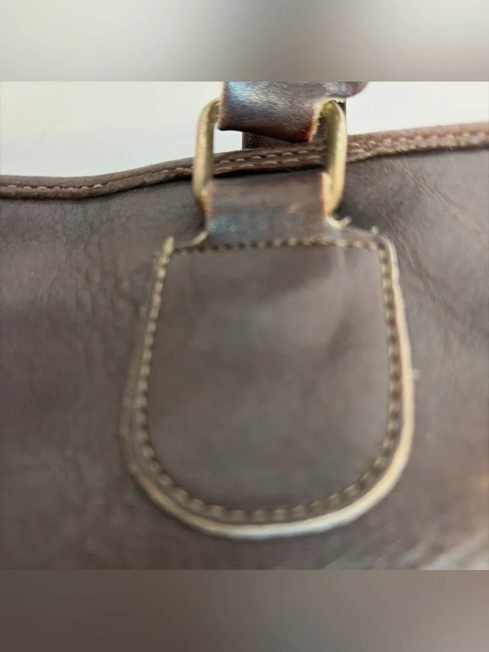 Vintage 1970’s Cashin-Inspired Dark Brown Slim Leather Tote Handbag Kiss Lock